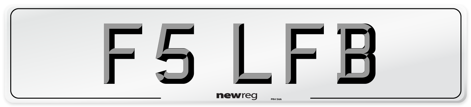 F5 LFB Number Plate from New Reg